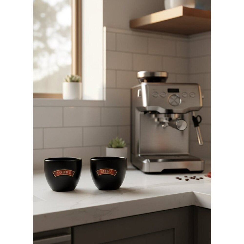 YOURS / MINE Espresso & Coffee Cup – Bold • Fun‎ • Bailey’s-Inspired